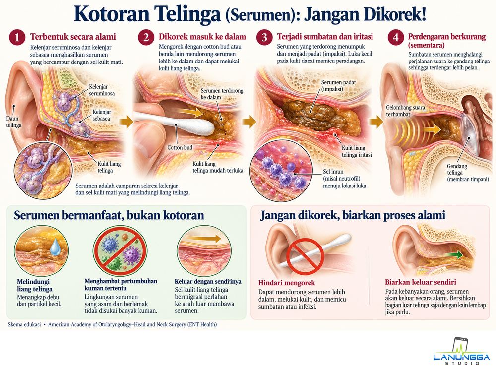 Kotoran Telinga (Serumen): Jangan Dikorek!