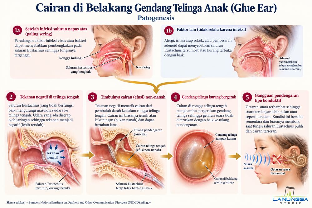 Cairan di Belakang Gendang Telinga Anak (Glue Ear)