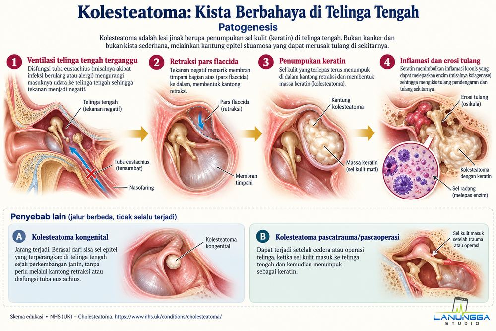 Kolesteatoma: Kista Berbahaya di Telinga Tengah