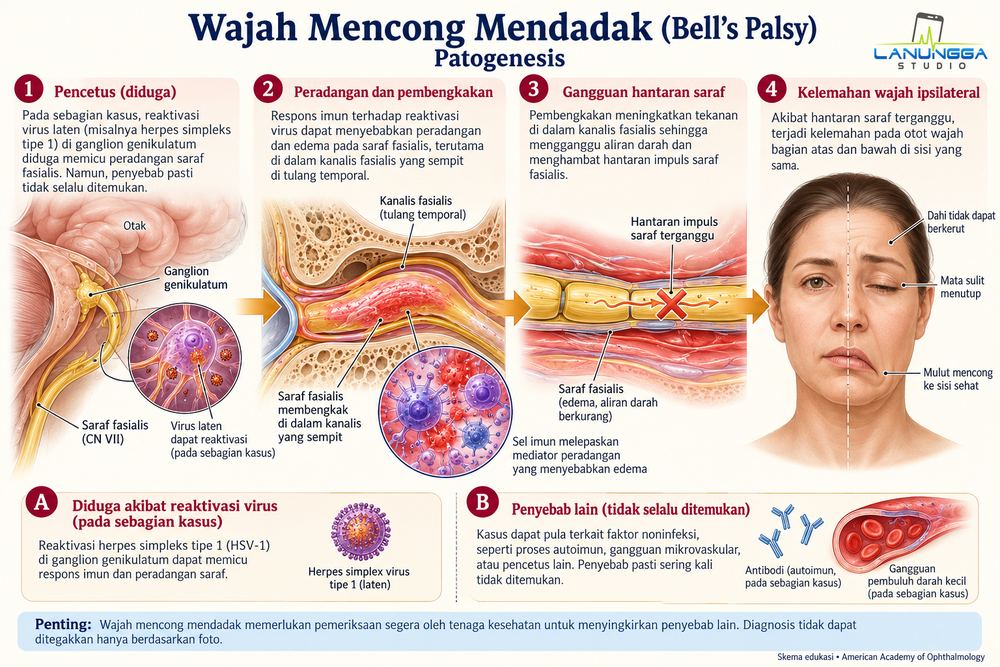 Wajah Mencong Mendadak (Bell's Palsy)