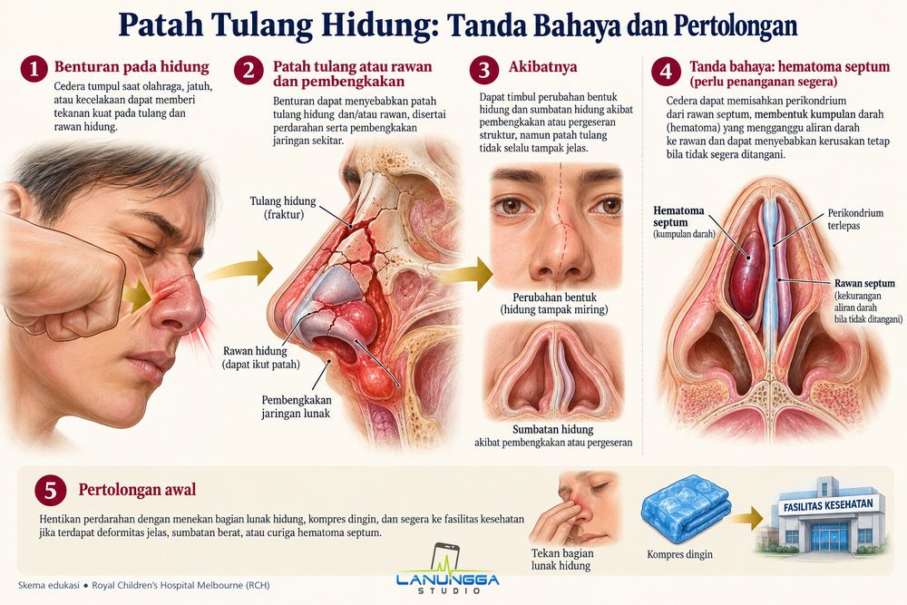 Patah Tulang Hidung: Tanda Bahaya dan Pertolongan