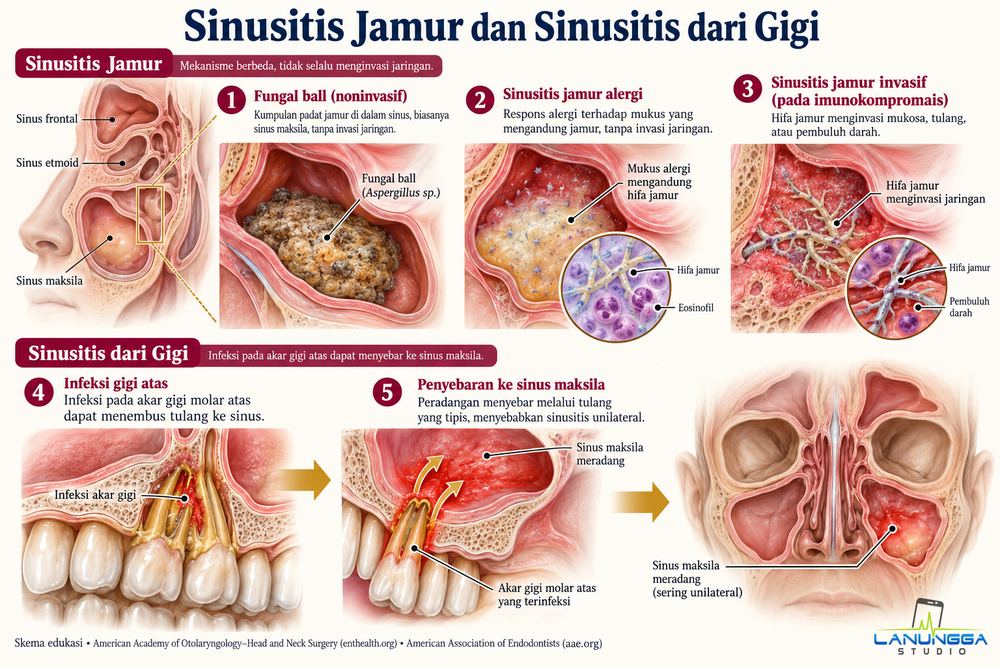 Sinusitis Jamur dan Sinusitis dari Gigi