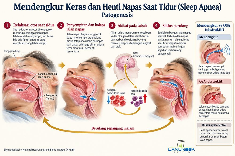 Mendengkur Keras dan Henti Napas Saat Tidur (Sleep Apnea)