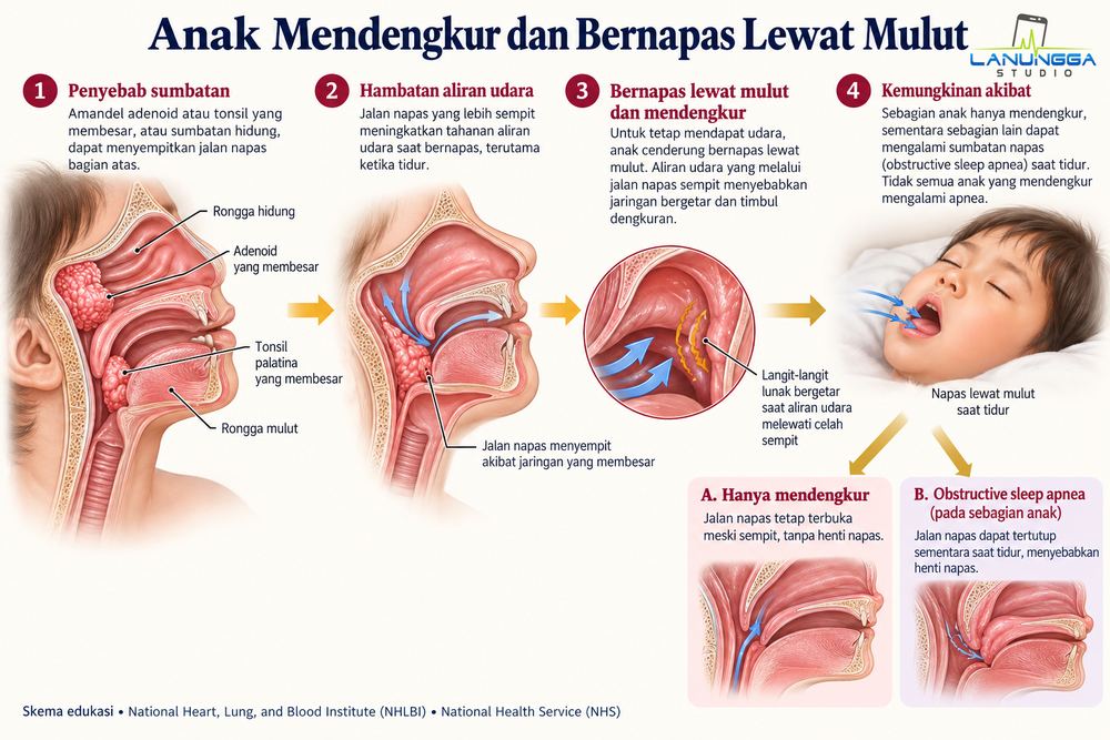 Anak Mendengkur dan Bernapas Lewat Mulut