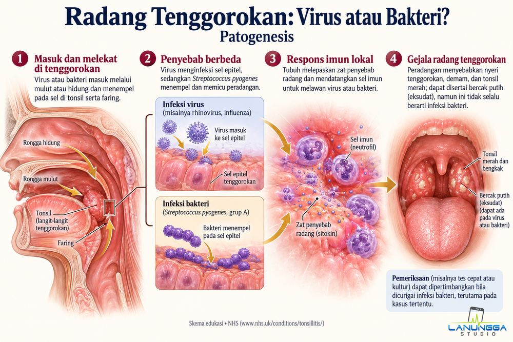 Radang Tenggorokan: Virus atau Bakteri?