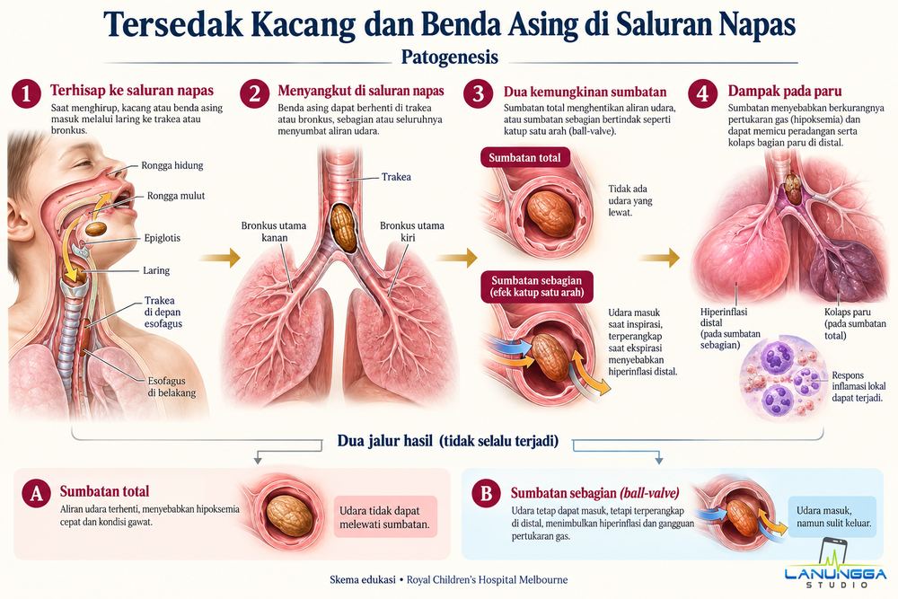 Tersedak Kacang dan Benda Asing di Saluran Napas
