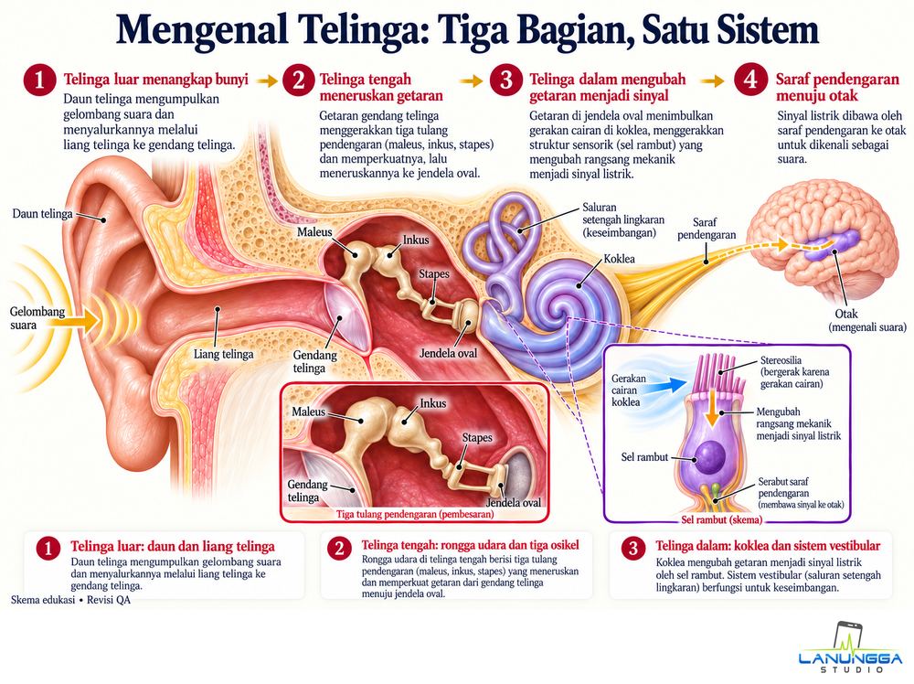 Mengenal Telinga: Tiga Bagian, Satu Sistem
