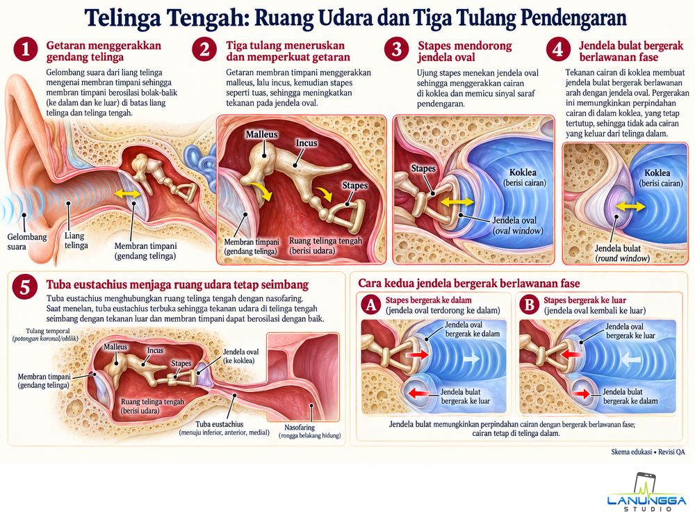 Telinga Tengah: Ruang Udara dan Tiga Tulang Pendengaran