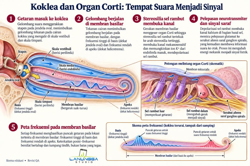 Koklea dan Organ Corti: Tempat Suara Menjadi Sinyal