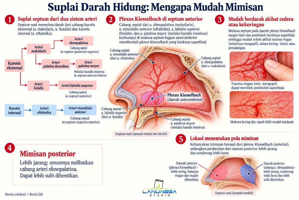 Suplai Darah Hidung: Mengapa Mudah Mimisan