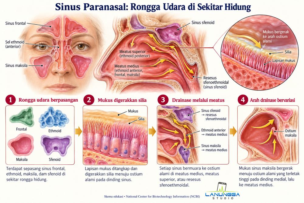 Sinus Paranasal: Rongga Udara di Sekitar Hidung