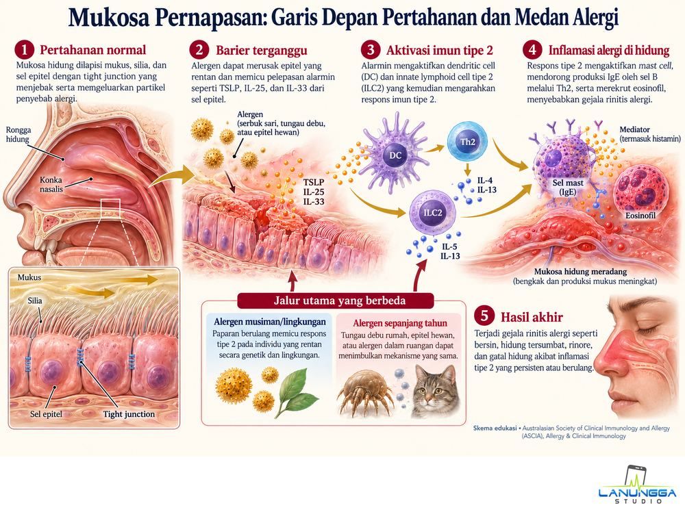 Mukosa Pernapasan: Garis Depan Pertahanan dan Medan Alergi